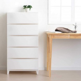 Japan SQU 5 Drawer Extra Wide -  White (For shipping outside Auckland urban, please contact us)